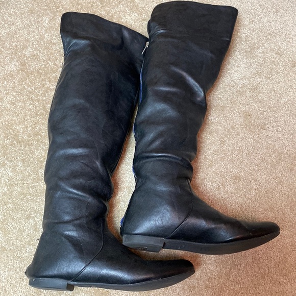 Bamboo Over the Knee Faux Leather Boots Size 6.5 - Picture 1 of 9